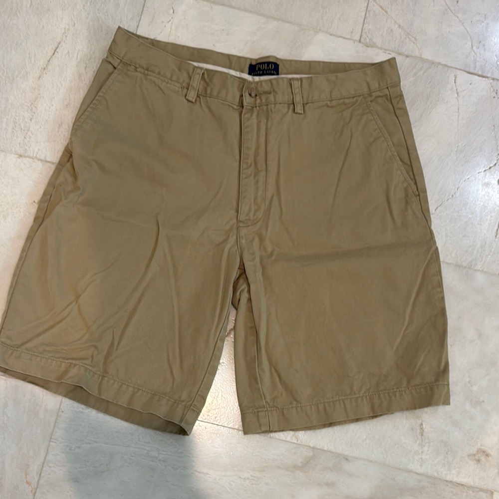 Polo by Ralph Lauren Tan Flat Front Casual Shorts